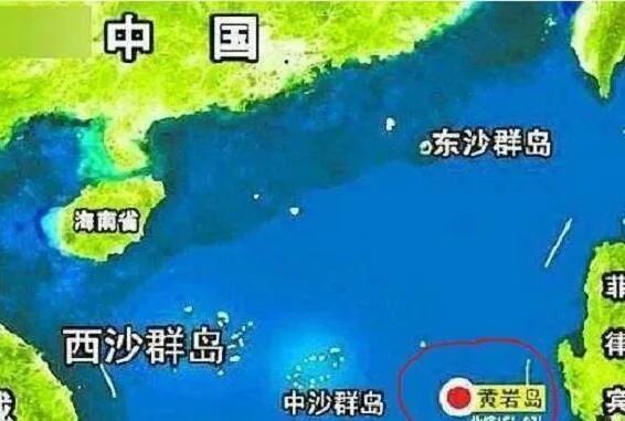 中国南海黄岩岛地图